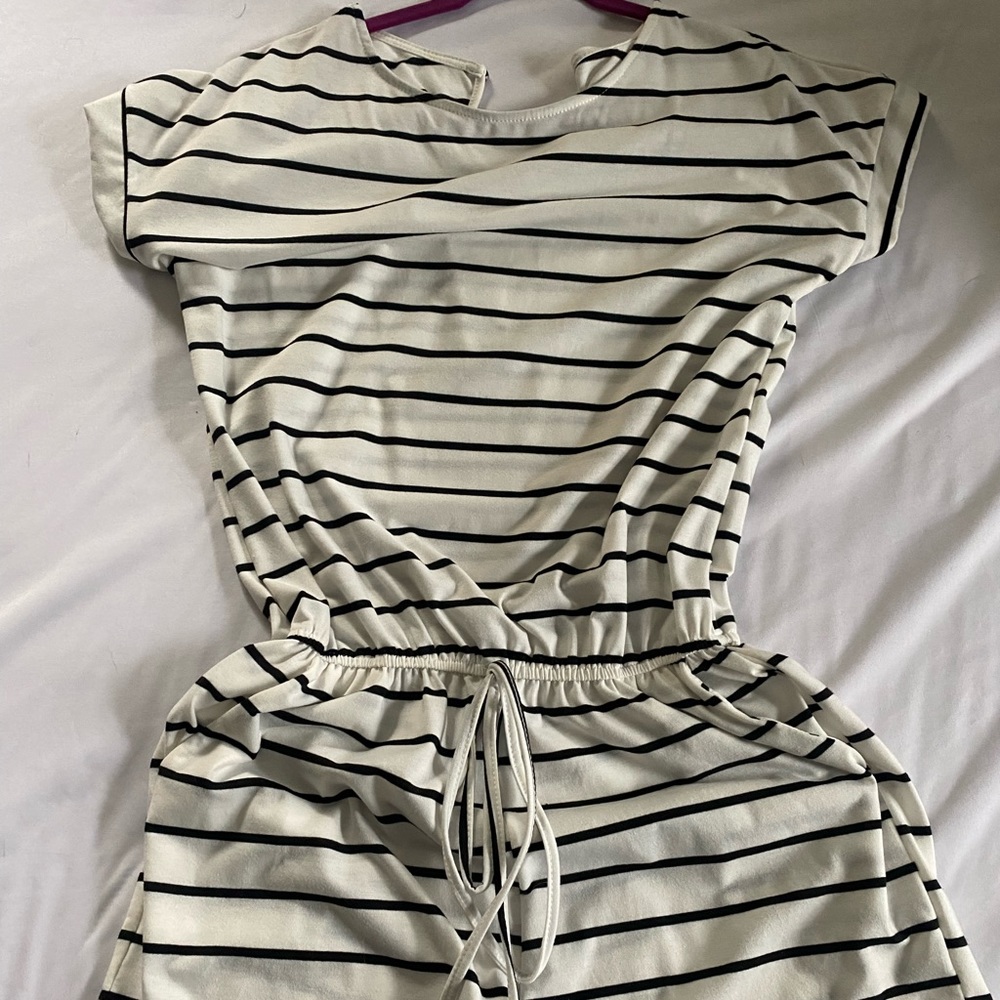 NWOT striped shorts romper